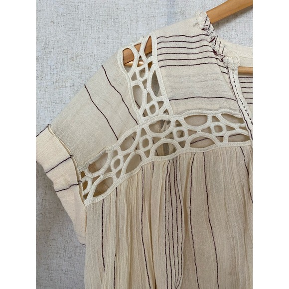 Free People Cedar Lace Pullover Blouse Size Medium - Picture 7 of 11